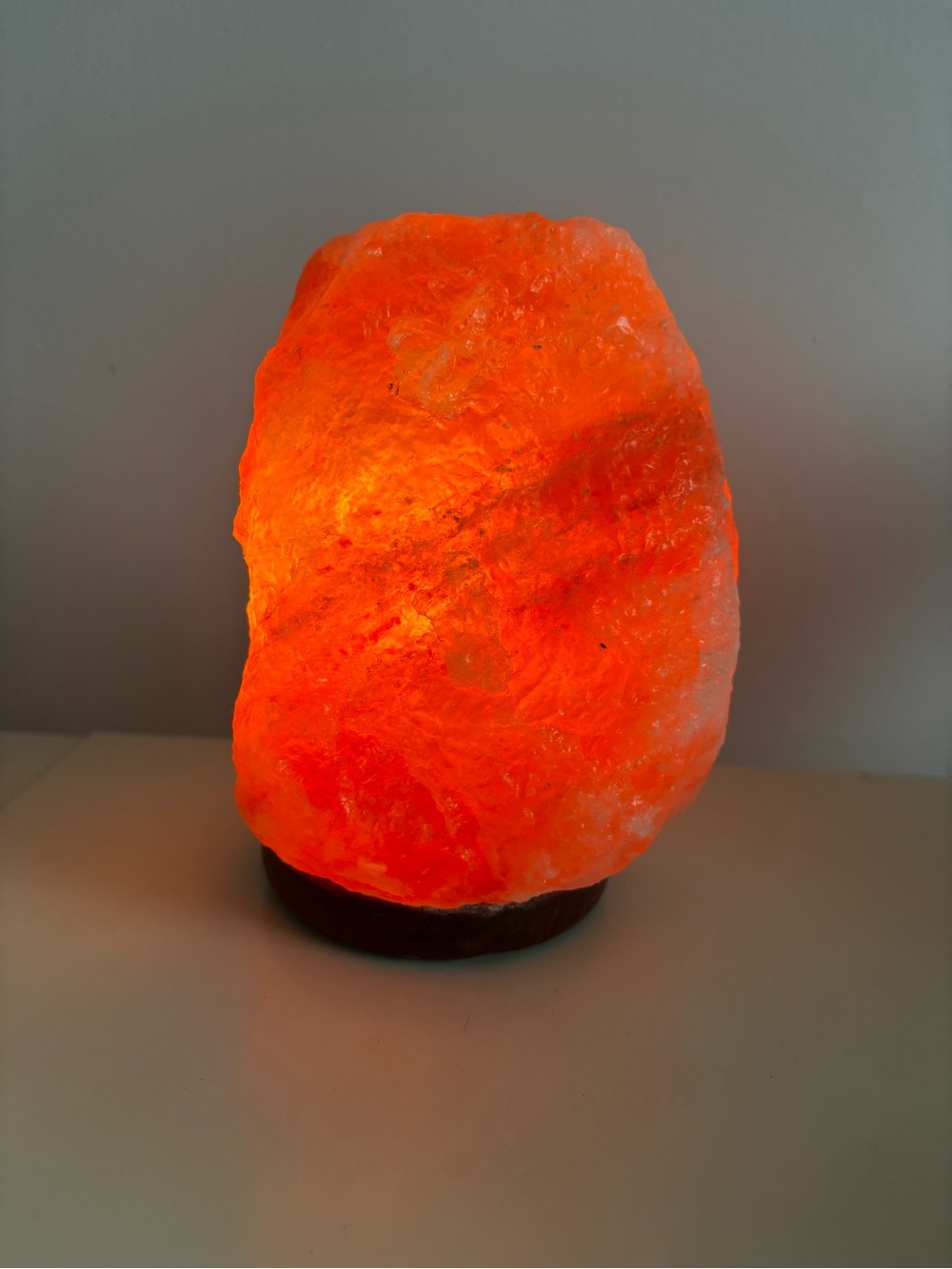 Himalayan Salt Lamp - Glowing Orange Crystal Accent